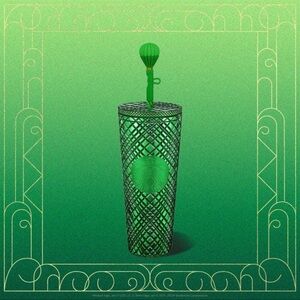 Starbucks Wicked Series Emerald City-Emerald Green Tumbler with Straw